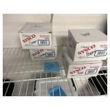 4 - boxes of multicolored plastic sword picks.