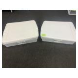 2 large storage bins