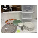 Plastic organizer & much miscellaneous