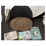 New tin signs, 2 large serving trays, etc.