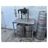 Stainless steel top table w/ propane burner