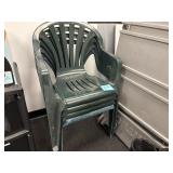 4 - plastic deck chairs