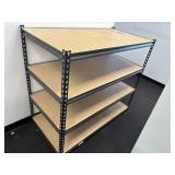 4 tier shelf metal/wood