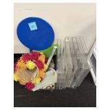 Table, baskets, displays, etc.