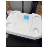 Large Coleman cooler on wheels