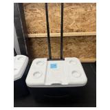 Coleman cooler w/handle & wheels