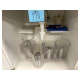 5 beverage pitchers w/cooler sticks
