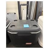 Large Coleman cooler w/handle, wheels