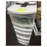 Large set of drawers with kitchen utensils