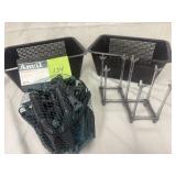 Baskets, bag of clips etc