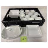 Glassware, baking dishes, trays, sides dishes
