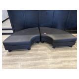 2 Quarter Moon Ottomans