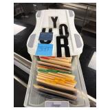 Tote full of 4 inch letters for display signs