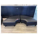 2 Quarter Moon Ottomans