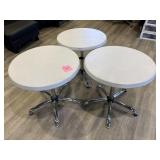 3 - 27' Round Short Tables