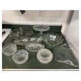 Assorted glassware, bowls, serving pieces