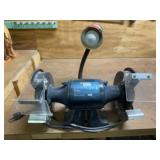 Black & Decker bench grinder with light