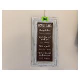 House Rules wall sign