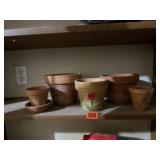 Clay flower pots