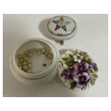 Easter Star, fine china violet trinket boxes (2)