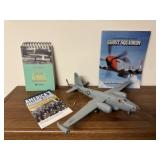 Aviation books, model airplane