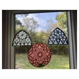 Handcrafted wooden suncatchers (3)