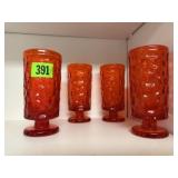 Vintage red drinkware