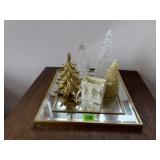 Mirror, Christmas trees, decor
