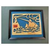 Nautical wood carved artwork