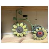 Solar bicycle garden planter