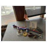 Patriotic lot, pins, Korean War Veterans