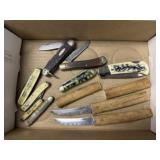 Box of pocket, advertising knives