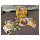Crate of woodworking magazines