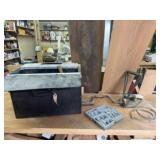 Tool case, hand drill, drill bits, tactical shovel