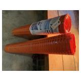 Rolls of orange snow fencing (2)