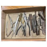 Hand tools, pliers, vise grips, punches