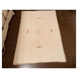 Vintage hand embroidery baby quilt