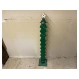 Handcrafted wooden pre-lit Christmas tree