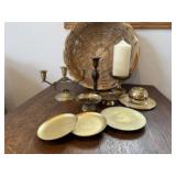 Candleabras, dishes, candlesticks