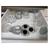 Assorted votive, tea light candleholders