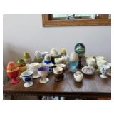 Egg stand collection, decorative eggs included