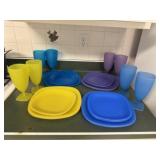 Plastic plates, drinkware