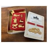 Gold Christmas ornament boxed set