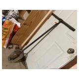 Post hole diggers, sledge hammer, axe,