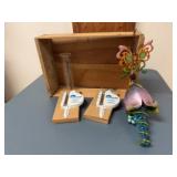 Advertising rain gauges, butterfly decor