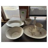 Classic white dishes, china, vase mixed lot