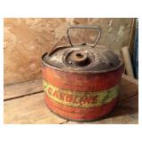 Metal 2 1/2 gallon fuel can