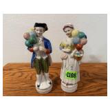 Hand painted Victorian balloon people