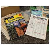 Vintage Road Atlas books, travel guides