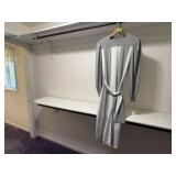 Vintage grey & white striped dress